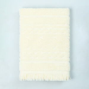 Полотенце махровое Saveria, ваниль Белый 70х130 Махровое полотно CozyHome