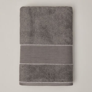 Полотенце махровое Tesoro, серое Серый 70х130 Махровое полотно CozyHome