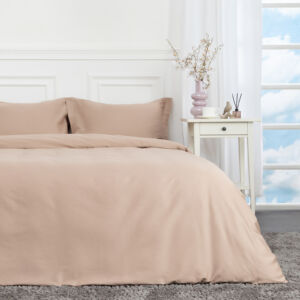 Постельное белье Almond Бежевый Евро Сатин CozyHome