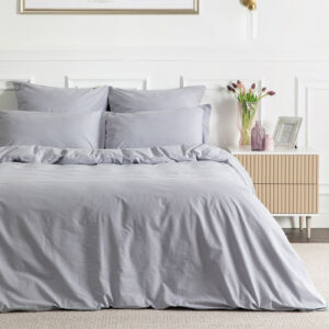 Постельное белье Gray dawn Серый Семейный Перкаль CozyHome