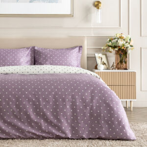 Постельное белье Pois purple II Сиреневый Двуспальный Сатин CozyHome