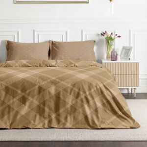 Постельное белье Richard Бежевый Полутораспальный Сатин CozyHome
