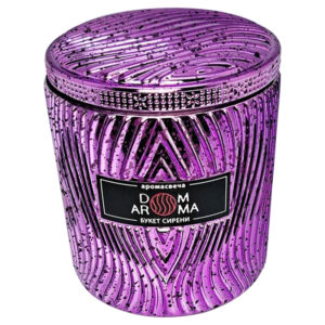 Свеча ароматическая Dom Aroma Пламя Букет сирени 420гр 11018 vrdm