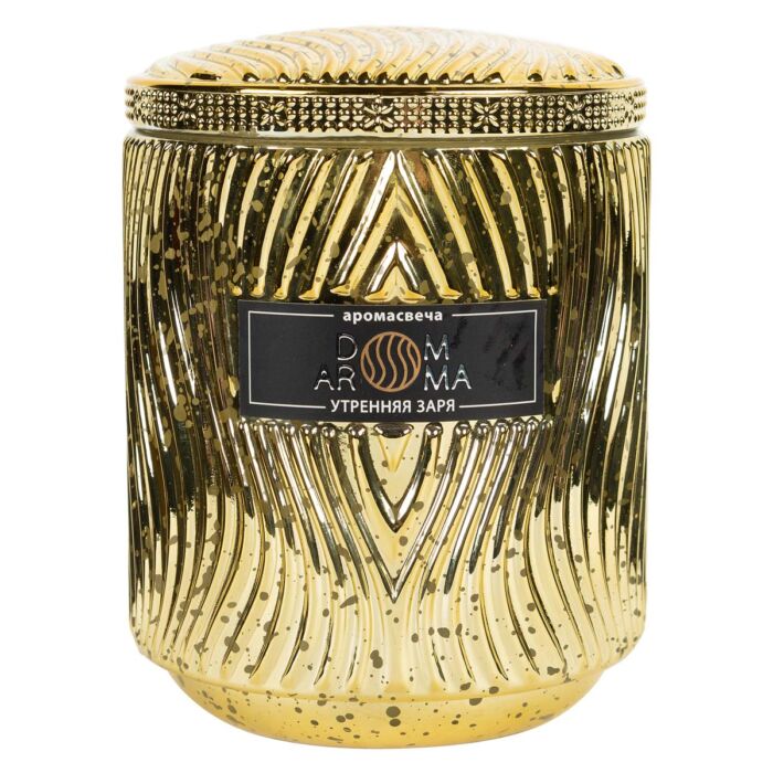 Свеча Dom Aroma Пламя Утренняя заря в стеклянном подсвечнике с крышкой 11016 vrdm Свеча Dom Aroma Пламя Утренняя заря в стеклянном подсвечнике с крышкой 11016 vrdm