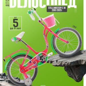 Детский велосипед Stels Mistery C 18 Z010, год 2025, цвет Розовый-Зеленый Сталь Россия VlSkld