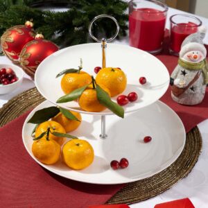 Этажерка двухъярусная Zapel Table Blanche ZP-5350 vrdm