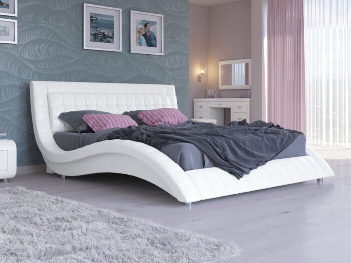 Мягкая Кровать Орматек Атлантико (Экокожа Белый) 140x200 Белый Мягкая Кровать Орматек Атлантико (Экокожа Белый) 140x200 Белый