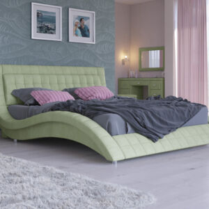 Мягкая Кровать Орматек Атлантико (Ткань: Велюр Лофти Олива) 160x190 Зеленый