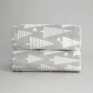 Плед Alberi di Natale Серый 150х200 Микрофибра CozyHome