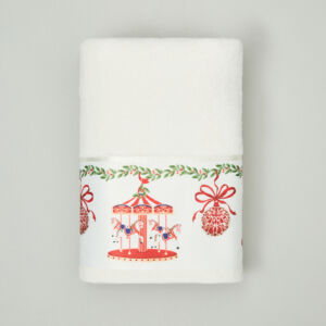 Полотенце Christmas tale Белый 70х130 Велюр Хлопок Турция A69480 CozyHome