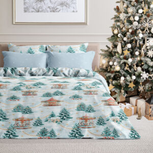 Постельное белье Shining December Мультиколор Двуспальный Сатин CozyHome