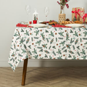 Скатерть Christmas tree III Мультиколор 145х200 Рогожка CozyHome