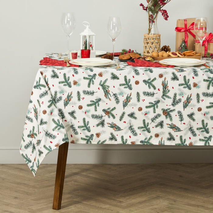 Скатерть Christmas tree III Мультиколор 145х200 Рогожка CozyHome Скатерть Christmas tree III Мультиколор 145х200 Рогожка CozyHome