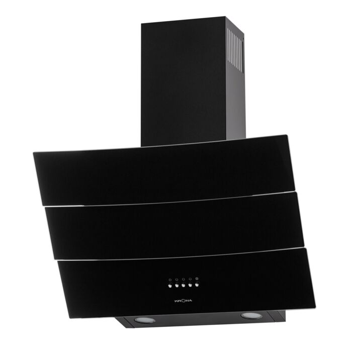 Наклонная вытяжка KRONA INGA 600 black push button KRN Наклонная вытяжка KRONA INGA 600 black push button KRN