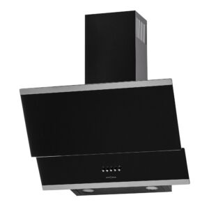 Наклонная вытяжка KRONA IRIDA 600 black push button KRN