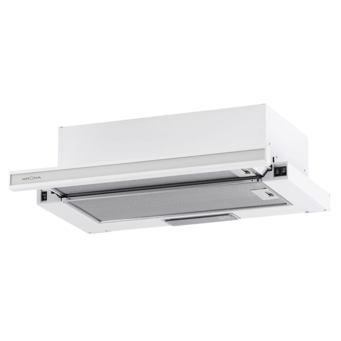 Вытяжка телескопическая KRONA KAMILLA 600 GLASS WHITE KRN Вытяжка телескопическая KRONA KAMILLA 600 GLASS WHITE KRN