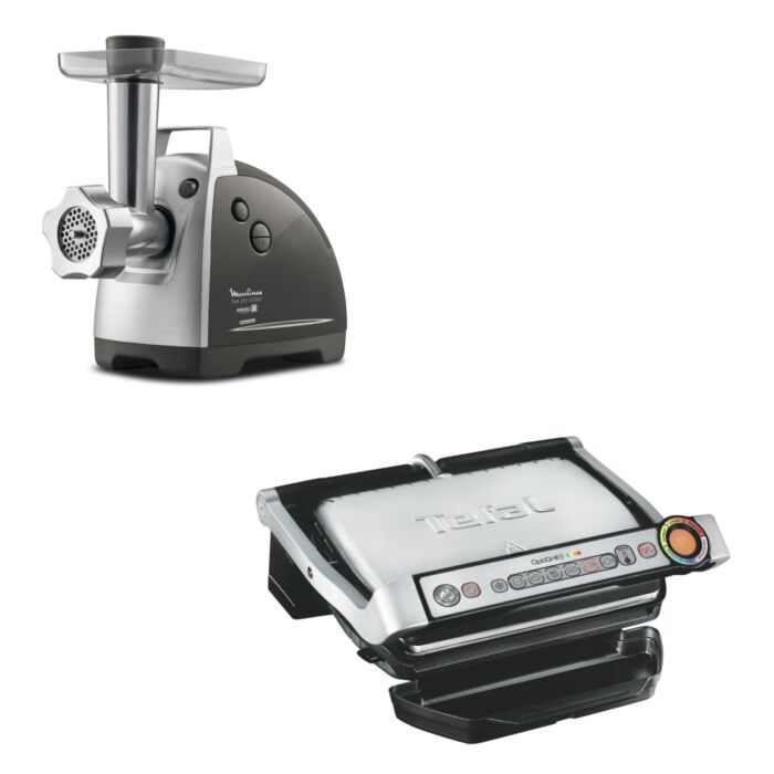 Мясорубка ME687832 + Электрогиль Tefal GC712D34 Moulinex Мясорубка ME687832 + Электрогиль Tefal GC712D34 Moulinex