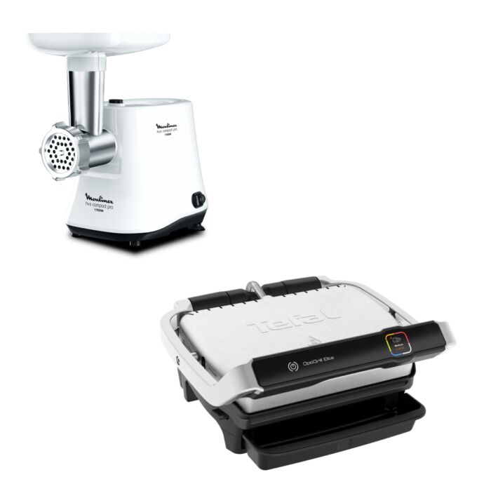 Мясорубка Moulinex ME301132 + Электрогиль Tefal GC750D30 Мясорубка Moulinex ME301132 + Электрогиль Tefal GC750D30
