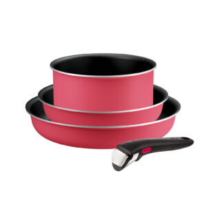 Набор посуды Ingenio Simply Cook 4 предмета L7289002  Tefal Titanium 1X Съемная 2 сковороды (22/26 см), 1 ковш (18 см), 1 прочная съемная ручка Не рекомендуется Франция Есть