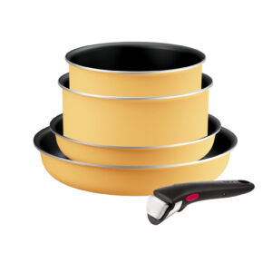 Набор посуды Ingenio Simply Cook 5 предметов L7279202  Tefal Titanium 1X Съемная 2 сковороды (22/26 см), 2 ковша (18/20 см) и прочная съемная ручка Не рекомендуется Франция Есть