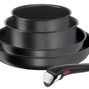 Набор посуды со съемной ручкой Ingenio Daily Chef Black 5 предметов 16/20/24/28 см L7629102  Tefal Ingenio Daily Chef Black Сковорода, Ковш, Ручка в комплекте Для всех плит, включая индукцию Бакелит, нержавеющая сталь  Thermo-Signal