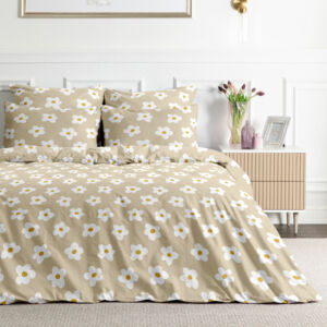 Постельное белье Camomilla Бежевый Полутораспальный Поплин CozyHome