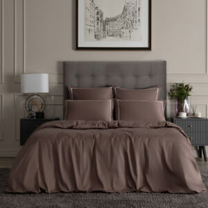 Постельное белье Tartuffo Коричневый Евро Сатин CozyHome