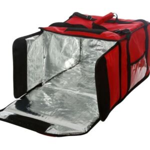 Термосумка RestoBag на 5-6 пицц 420х420х300 мм большая красная с вентиляцией Россия Rstl