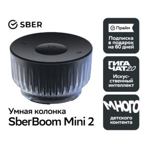 Умная колонка Sber Август 2024 г. Черный 4640076242322 mgfn