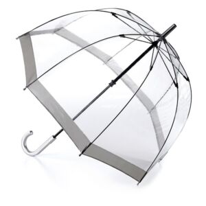 Зонт-трость женский Fulton купол 89см, прозрачный L041-03 Silver vrdm