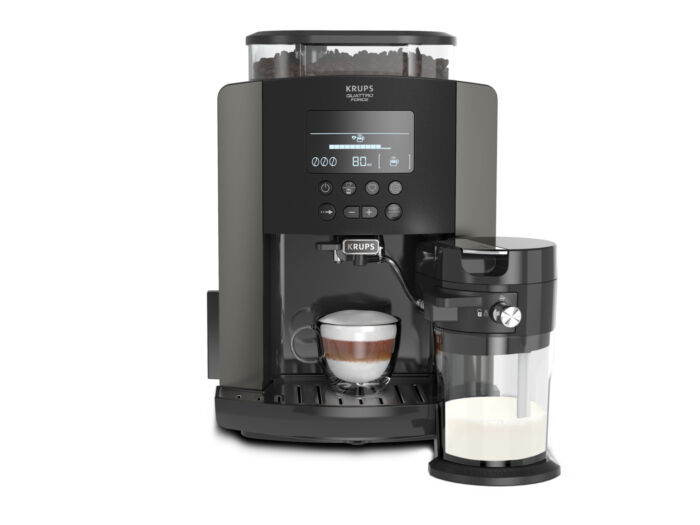 Автоматическая кофемашина Arabica EA819E10 DE, EN, FR, ES, IT, CS, DA, FI, NL, NO, PL, RO, RU, SV KRUPS Есть Есть Ручная, 3 уровня Двойной термоблок Каппучино, Латте макиато 3 уровня Да, в зависимости от напитка Автоматическая кофемашина Arabica EA819E10 DE, EN, FR, ES, IT, CS, DA, FI, NL, NO, PL, RO, RU, SV KRUPS Есть Есть Ручная, 3 уровня Двойной термоблок Каппучино, Латте макиато 3 уровня Да, в зависимости от напитка