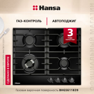 Газовая панель Hansa BHGS611839 размеры