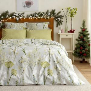 Постельное белье Meadow I Зеленый Евро Поплин CozyHome