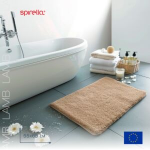 Коврик для ванной 55x65см Spirella Lamb, бежевый 1015280 vrdm