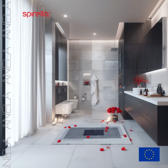 Коврик для ванной 60x90см Spirella Anela, серый 1020076 vrdm Коврик для ванной 60x90см Spirella Anela, серый 1020076 vrdm