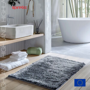 Коврик для ванной 60x90см Spirella Highland, серый 1013085 vrdm
