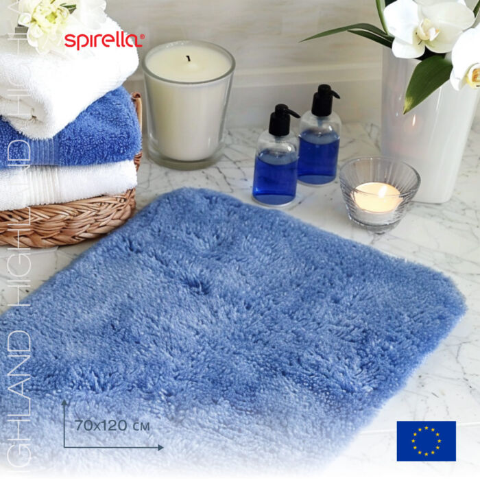 Коврик для ванной 70x120см Spirella Highland, голубой 1013082 vrdm Коврик для ванной 70x120см Spirella Highland, голубой 1013082 vrdm