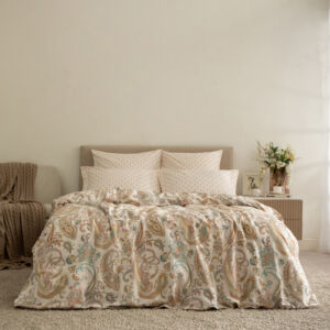 Постельное белье Сантино Бежевый Двуспальный Сатин CozyHome