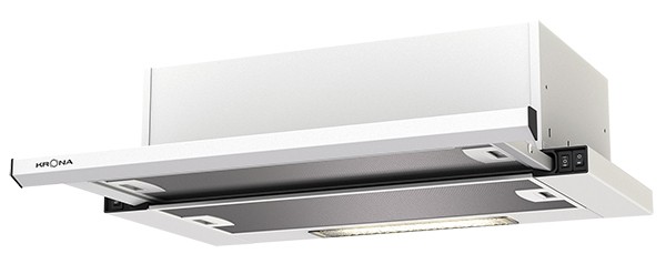Телескопическая вытяжка KRONA Kamilla slim 600 white (2 мотора) KRN Телескопическая вытяжка KRONA Kamilla slim 600 white (2 мотора) KRN
