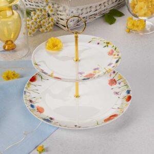 Этажерка двухъярусная Zapel Fleurs des champs ZP-5349 vrdm