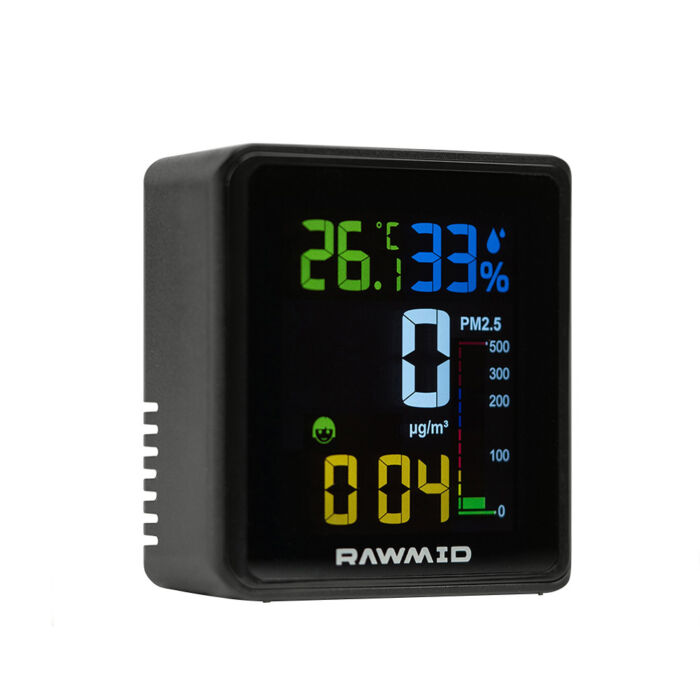 Датчик качества воздуха (PM10, PM2.5, CO2, AQI) RAWMID Modern RMS-04 цвет чёрный 4640027723429 Датчик качества воздуха (PM10, PM2.5, CO2, AQI) RAWMID Modern RMS-04 цвет чёрный 4640027723429