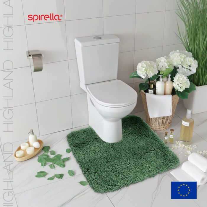 Коврик для туалета Spirella Highland 55х55см, базилик 1019954 vrdm Коврик для туалета Spirella Highland 55х55см, базилик 1019954 vrdm