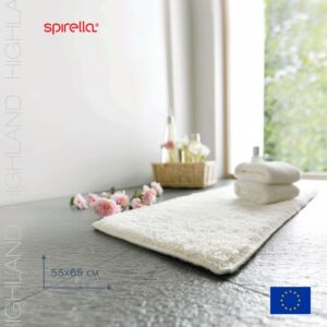 Коврик для ванной 55x65см Spirella Highland, белый 1013060 vrdm