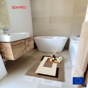 Коврик для ванной 60x90см Spirella Anela, коричневый 1020077 vrdm