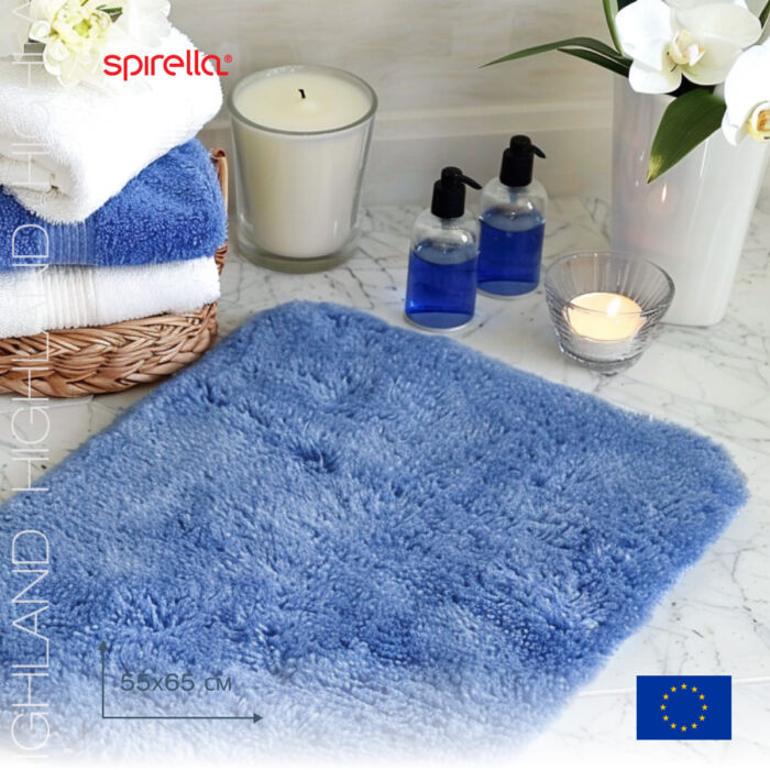 Коврик для ванной 55x65см Spirella Highland, голубой 1013080 vrdm Коврик для ванной 55x65см Spirella Highland, голубой 1013080 vrdm