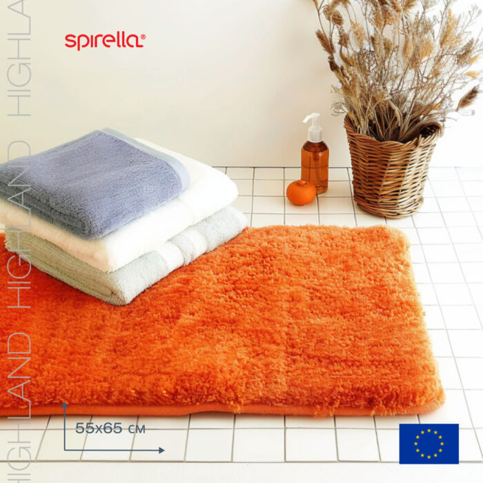 Коврик для ванной 55x65см Spirella Highland, оранжевый 1013068 vrdm Коврик для ванной 55x65см Spirella Highland, оранжевый 1013068 vrdm