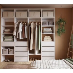 Модульная гардеробная система Хелен 1 Белый Хелен-2.1-120-240 White divan.ru