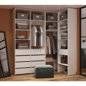 Модульная гардеробная система Хелен 2 Белый Хелен-2.4-120-240 White divan.ru
