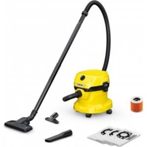 Строительный пылесос Karcher WD 2 Plus V-12/6/18/C Home 1000Вт (уборка: сухая/сбор воды) желтый Ktft